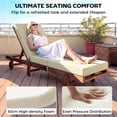 thumbnail image 3 of Outsunny Set of 2 Chaise Lounge Cushion, 4" Outdoor Lounge Chair Cushions with Non-Slip Ties, Waterproof and Fade Resistant, 21" x 72 ", Cream White, 3 of 9