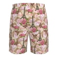thumbnail image 6 of Naloa Rose Flowers Men's Beach Shorts, Surfing shorts, Swim trunks, Quick Dry Swim Trunks for Surfing Beach Fun - Large, 6 of 9