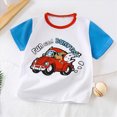 thumbnail image 2 of KPOPLK Boys T-Shirt 2T 3T 4T 5T 6T 7T Crewneck Cotton Car Print T-Shirts Boys Short Sleeve Toddler Comfort Soft T-Shirt Tops Size 18-24 Months,Hot Pink, 2 of 5