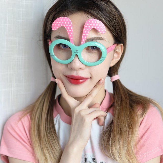 Easter Rabbit Party Glasses Frame Cute Bunny Sunglasses Eyeglasses Funny Photo Booth Props for Easter Party Holiday Decoration