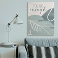 thumbnail image 2 of Stupell Industries You are Enough Phrase Soft Green Leaves Canvas Wall Art by Kim Allen, 2 of 6