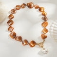thumbnail image 5 of NICKSUN Boho Chunky Shell Necklace for Women Baroque Imitation Pearl Pendant Necklaces Irregular Shell Beaded Choker Necklace Trendy Vacation Jewelry, 5 of 8
