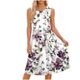 thumbnail image 7 of Vetsdori Womens Midi Dresses with Pockets Floral Print, Sleeveless Summer Sundress, Lightweight Slip Dress for Summer Crew Neck Tank Dress for Women, 7 of 7