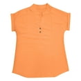 thumbnail image 4 of Camiseta sin mangas de verano holgada con cuello en V y pliegues para mujer: blusa fluida sin mangas con dobladillo curvo., 4 of 5