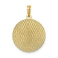 thumbnail image 4 of Diamond2Deal 14K Yellow Gold JAMAICA and Palm Tree Disk Pendant for Women (L- 1.01 in, W- 0.75 in), 4 of 4