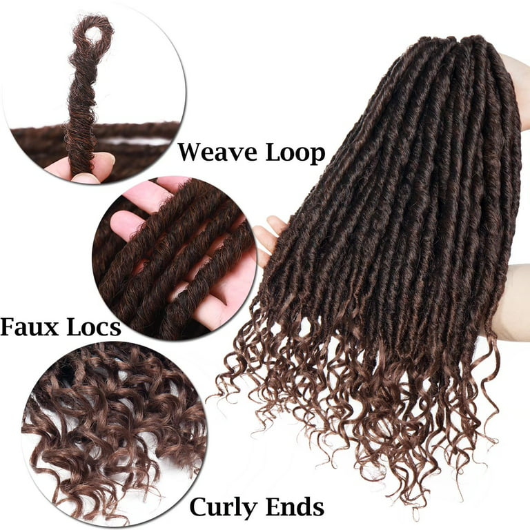 Dreadlocks Crochet Hair Extensions Afro Handmade Crochet Braids Synthetic  Crochet Braiding Hair For Women And Men Ombre Brown - Hair Candy Beauty