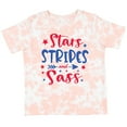 thumbnail image 3 of Inktastic 4th of July Stars Stripes and Sass Blue and Red Stars Girls Toddler T-Shirt, 3 of 5