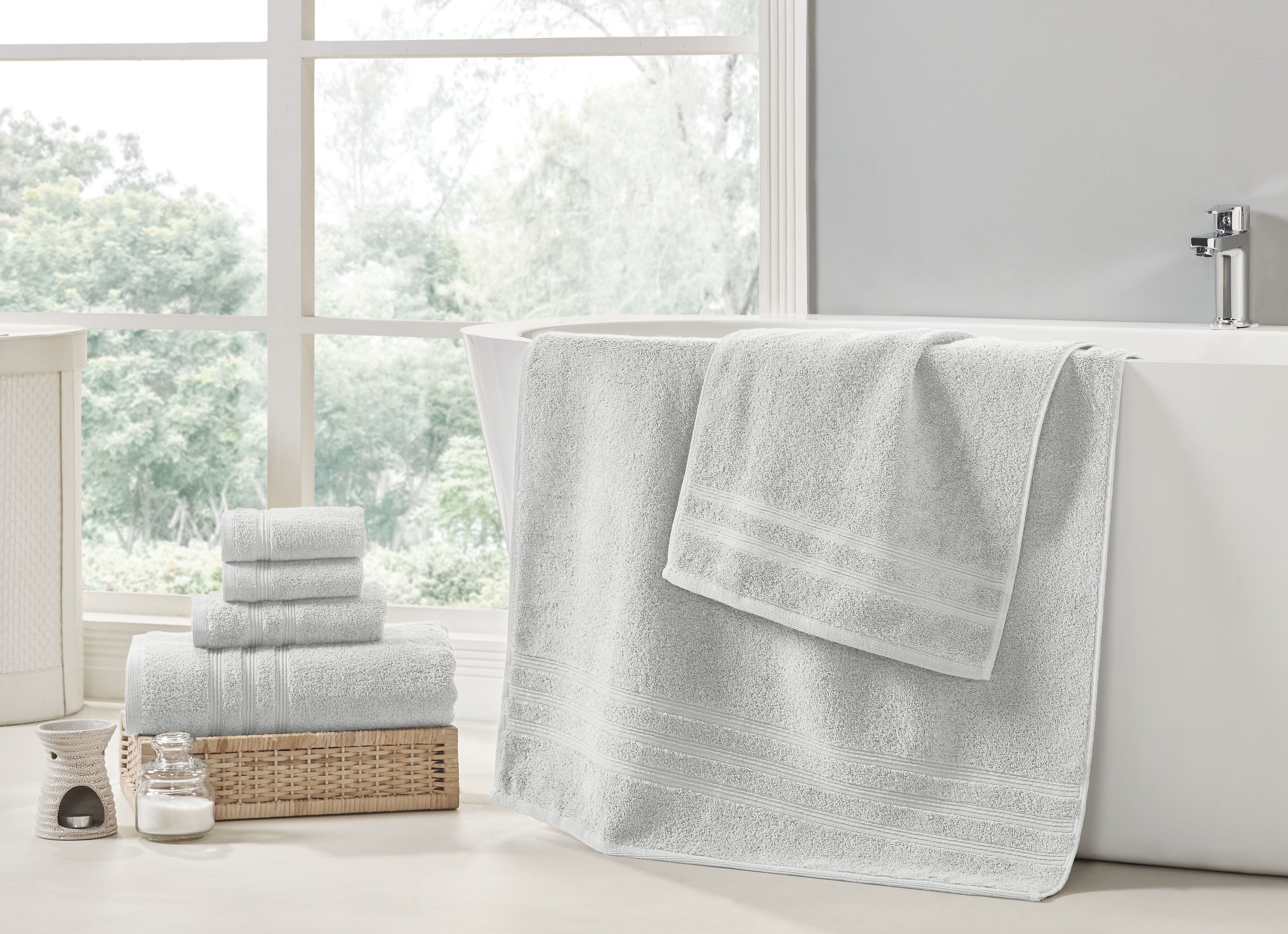 Amrapur Overseas 4-Piece Blush Cotton Quick Dry Bath Towel Set