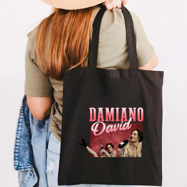 Maneskin-bandoleras de lona para hombre y mujer, bolsos de mano masculinos y femeninos, de gran capacidad, estilo informal, con diseño de David Mouth