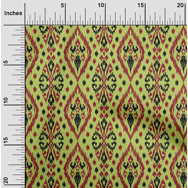 oneOone Georgette Viscose Fabric Geometric Ikat Fabric Prints By Yard 42 Inch Wide