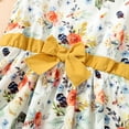 thumbnail image 4 of PatPat Kid Girl Floral Print Bowknot Design Sleeveless Dress and Solid Color Cardigan Set,Sizes 4Y-12Y,2-Piece, 4 of 6