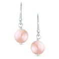 thumbnail image 2 of Bling Jewelry Womens Classic Pink Freshwater Cultured Pearl Drop Ball Earrings Sterling Silver, 2 of 3