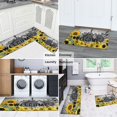 thumbnail image 6 of 2 Piece Grey Sunflower Flowers Rug Kitchen Rug Set, Decor Kitchen Rugs, Absorbent Non-Slip Washable Floor Mats, Home Indoor Runner Rugs 17"x47"+17"x30", 6 of 7
