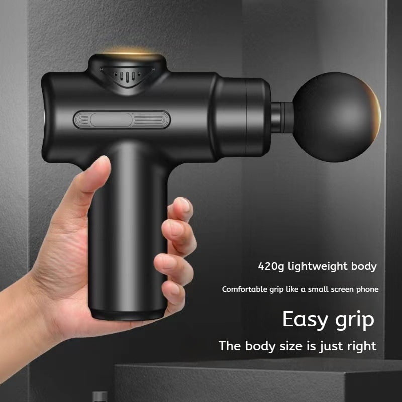 Convenient Mini Home Massage Gun Mini Multi functional Professional Sports Muscle Relaxation Impact Four Head Fascia Gun Charging Multi gear Fascia Gun Massager
