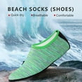 thumbnail image 2 of FIEWESEY Men Women Kids Water Shoes Barefoot Quick-Dry Beach Socks Yoga Swim Sports Exercise Socks For Swim Surfing Snorkeling Yoga Exercise (XL,Stripe Green), 2 of 5