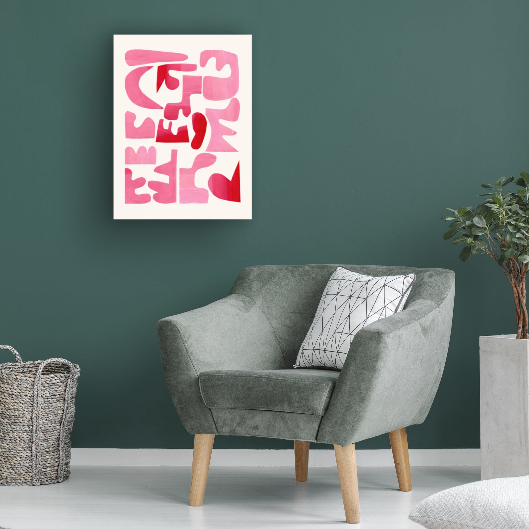 Trademark Fine Art Ejaaz Haniff A Pink Puzzle Canvas Wall Art