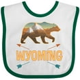 thumbnail image 3 of Inktastic Wyoming Vacation Bear Silhouette Boys or Girls Baby Bib, 3 of 4