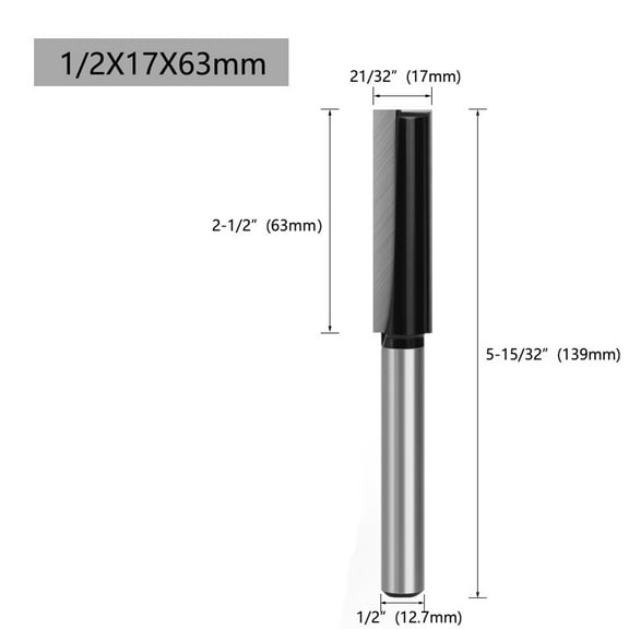 Extra Long Straight Router Bit 1/2inch Shank Milling Cutter for Woodworking DIY