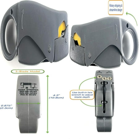 

High Precision Top-of-the-line Cable Stripper RG-58/59/6 HT-322 - Perfect Stripping Accuracy for High-quality Cable Preparation Every Time