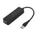 thumbnail image 2 of Ethernet Adapter Ethernet Converter Portable RJ45 X1 RJ-45 + USB HUB HUB To RJ45 Practical ABS For Gigabit Ethernet, 2 of 8