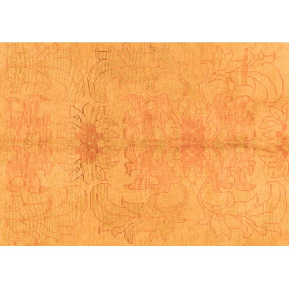 Ahgly Company Indoor Rectangle Abstract Orange Modern Area Rugs, 5' x 7'