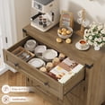 thumbnail image 6 of Homfa Kitchen Buffet Sideboard with Drawer, Compact Coffee Bar with Adjustable Shelf for Dining Room, Rustic Brown, 6 of 9
