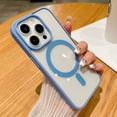 thumbnail image 3 of Candy Color Bumper Transparent For Magsafe Magnetic Case For iPhone 14 11 12 13 15 Pro Max Mini X XS XR 8 7 Plus SE Clear Cover, 3 of 5