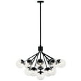 thumbnail image 3 of 52702BKCLR Kichler Lighting Silvarious - 16 Light Chandelier-26 Inches Tall and 38 Inches Wide-Black Finish-Clear Glass Color, 3 of 10