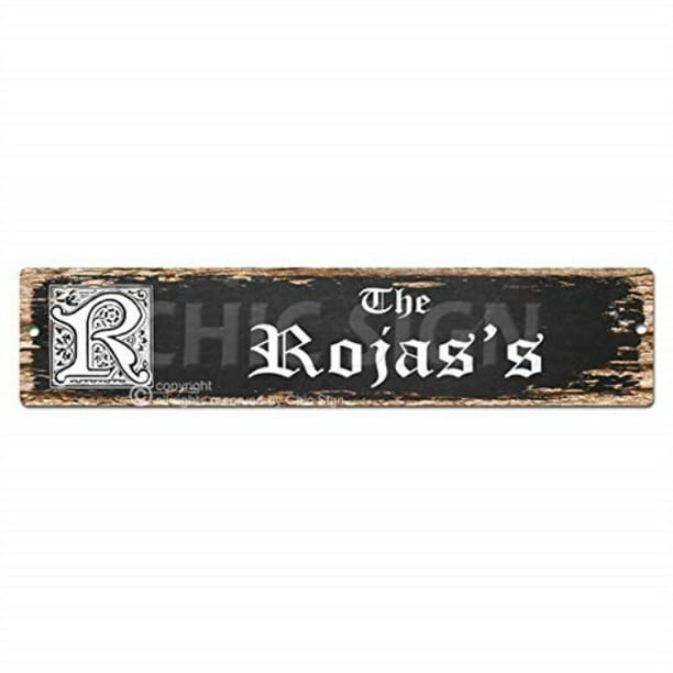 The Rojas S Family Name Plate Sign Vintage Rustic Street Sign Beach Bar Pub Cafe Restaurant Shop Home Room Wall Door Decor Gift Ideas Walmart Com Walmart Com