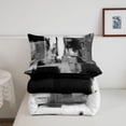 thumbnail image 5 of Homewish Watercolor Block Twin Comforter Sets,Abstract Grunge Bedding Set,Gray,Black Reversible,2-Piece,1 Comforter and 1 Pillowcase, 5 of 7