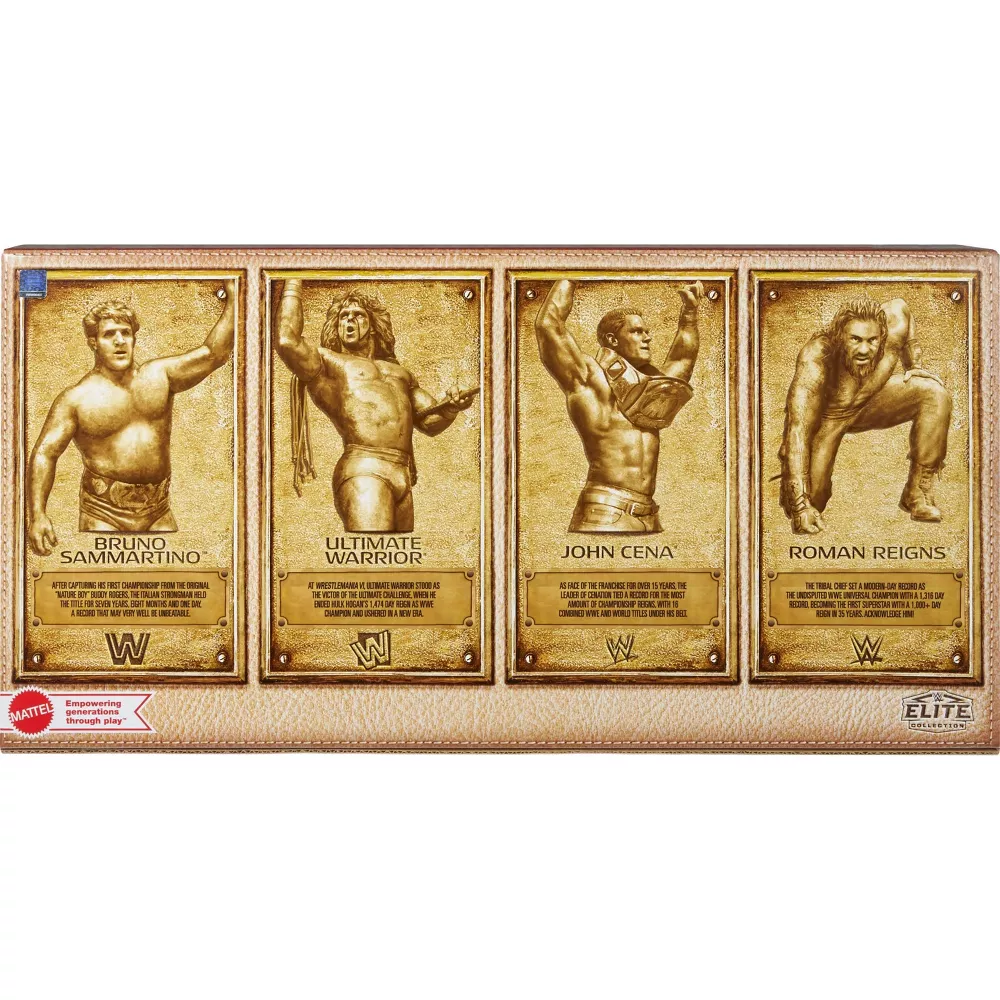 WWE Hall of Champions 4-Pack Action Figures & Accessories, 6-inch Collectibles Set