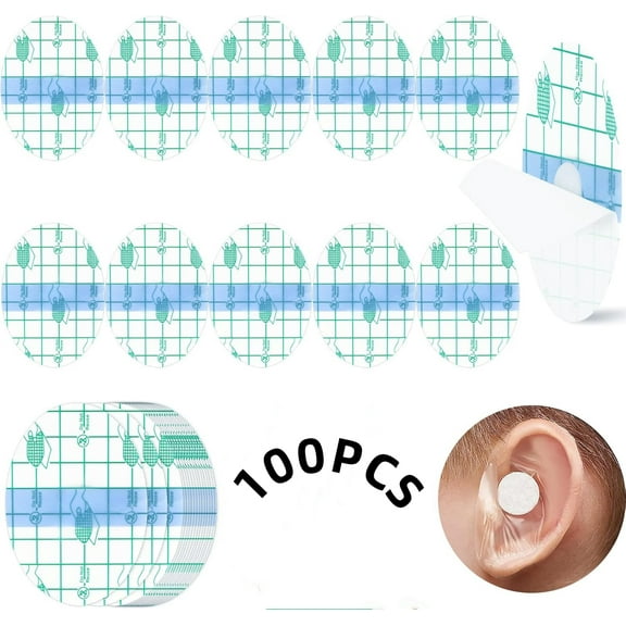 100 Pcs Ear Covers Waterproof Baby Shower Swimming Ear Stickers Newborn Ear Plugs Kids Disposable Ear Tape Ear Protectors Showering Surfing Snorkeling or Other Water Sport
