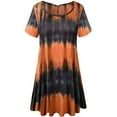 thumbnail image 5 of EQWLJWE Robes pour Femmes Été Ample Décontracté Grande Taille Confortable Col Rond Imprimé Fleuri Bretelles à Franges Robe de Soirée, 5 of 5