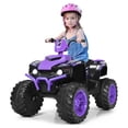 thumbnail image 3 of Costway Quad ATV de 4 ruedas para niños de 12 V con luces LED, música, USB, color morado, 3 of 3