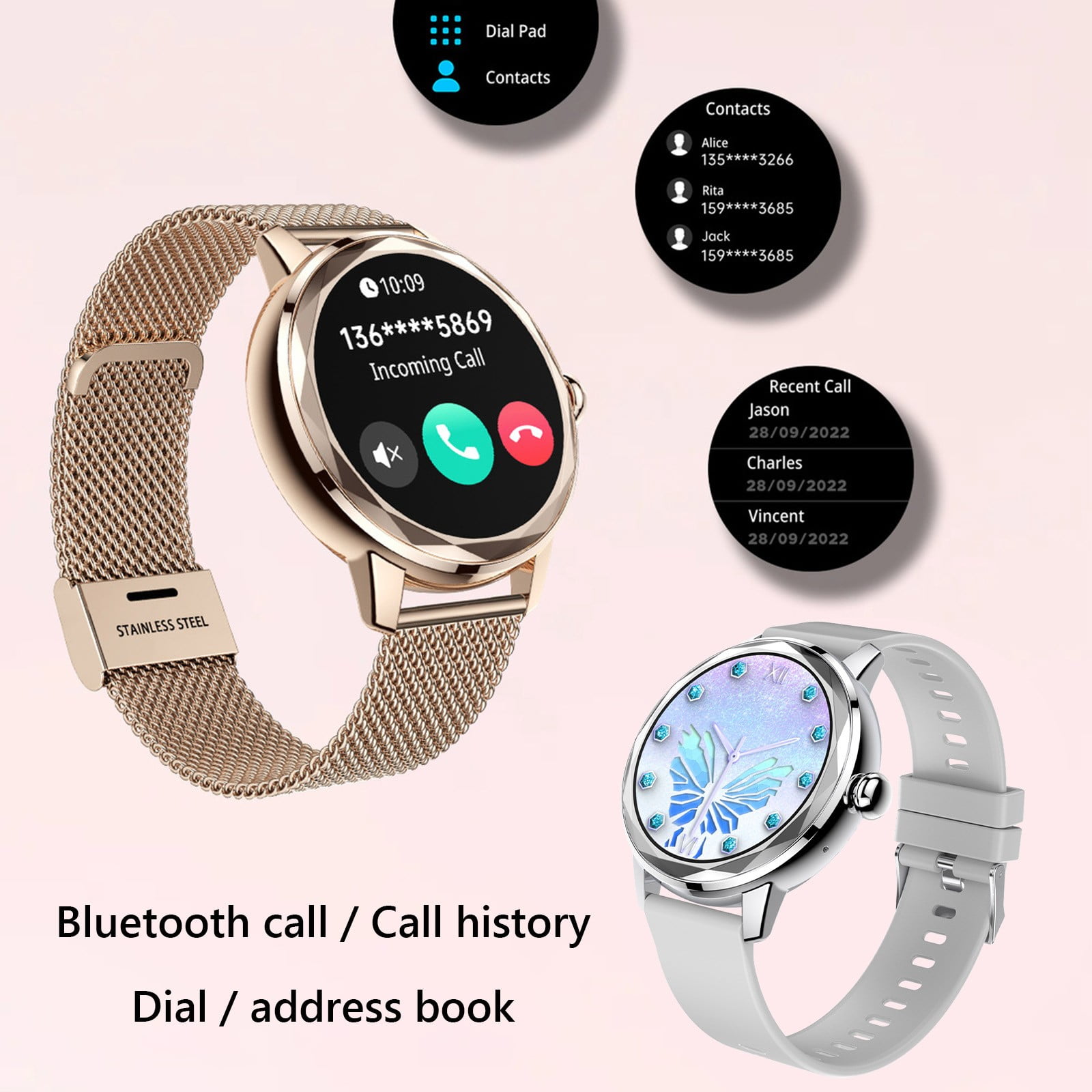 Smart Watch, Smart Watches for Men, Smart Watch Full Screen Smart Watches for Android IOS Phones Smart Fitness Watch for Women Smartwatch, Smart Watches for Women(Silver)