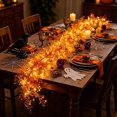 thumbnail image 6 of 71 Inch LED Glowing Black Ivy Garland, Artificial Hanging Yellow Fern Greenery Vines with Lights, Fake Leaves Swag for Halloween Thanksgiving Indoor Outdoor Garden Wall Party Decor, 6 of 9