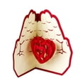 thumbnail image 1 of Valentine's Day Greeting Blessing 3D Heart Shape Wish for Lover, 1 of 8