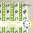 thumbnail image 6 of Saint Patrick's Day Kitchen Curtains Window Panels, Rainbow Clovers Green Striped Dots Insulated Window Treatment Curtain, Grommet Curtains for Bedroom/Living Room/Bathroom, 2 Piece 52"Wx72"L, 6 of 8