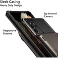 thumbnail image 4 of for Galaxy S21 Ultra Case Wallet 4-Card Flip Cover Credit Card Holder Slot Back Pocket Dual Layer Protective Hybrid Hard Shell Bumper Armor Case for Samsung S21 Ultra 6.8 Gun Metal, 4 of 7