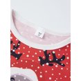 thumbnail image 4 of Family Matching Christmas Pajamas Long Sleeve Crewneck Reindeer Print Holiday Sleepwear Loungewear, 4 of 9