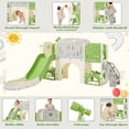 thumbnail image 5 of 11-in-1 Toddler Slide with Kids Slide Playset Structure, Kids Slide for Toddler Age 1-3 with Basketball Hoop, Arch Tunnel and Telescope, Toy Storage Organizer for Toddlers, Kids Climbers Playground, 5 of 8