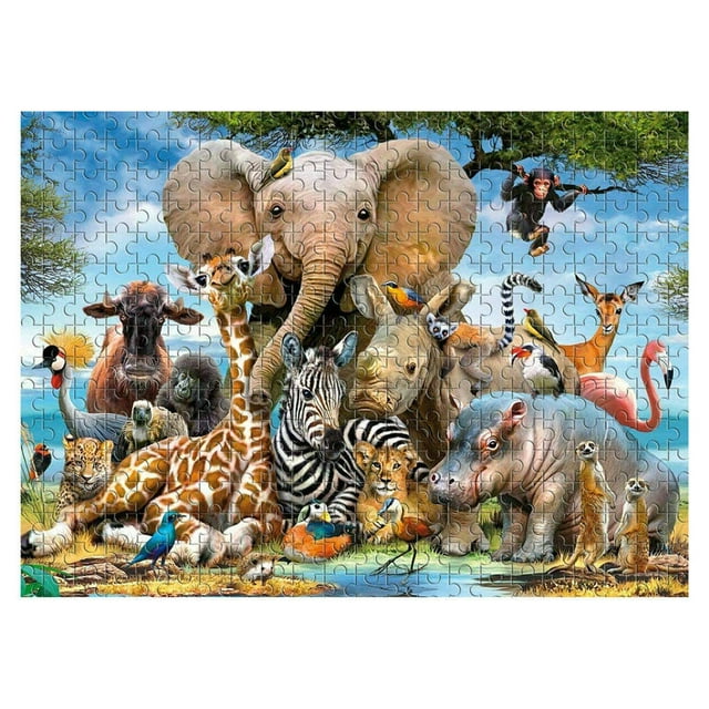 Xingzhi 1000 Pieces Kids Animal Paper Puzzle Children Disassemble Puzzle Toy Room Decorative Educational Toy