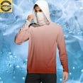 thumbnail image 2 of hotojiny Men's Hooded Sun Shirts with Mask Summer Fashion Fishing Shirts for Men Gradient Long Sleeve UPF 50 Hiking Light Jacket, 2 of 7