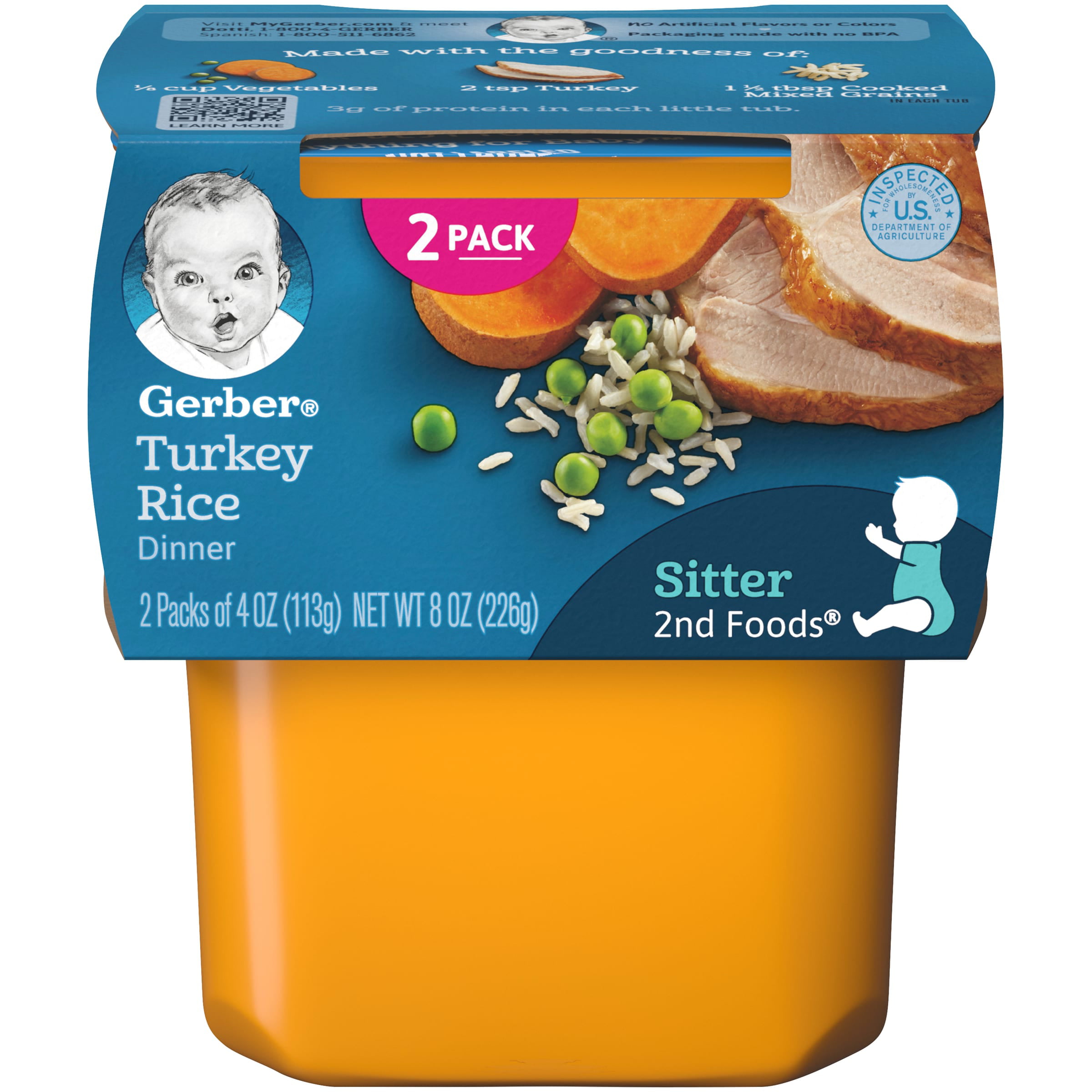 Gerber 2nd Foods Turkey \u0026 Rice Baby 