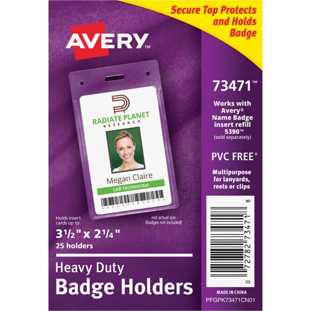 Avery Secure Top ID Badge Holder
