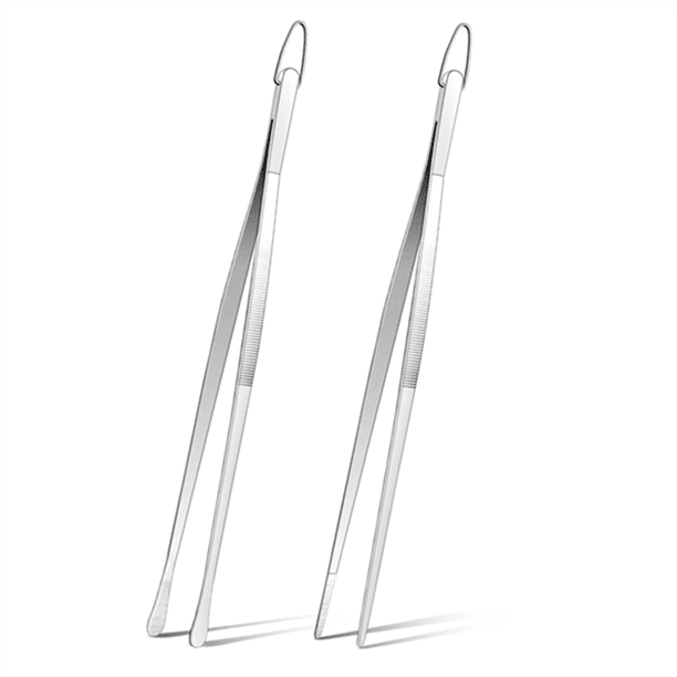 Pinzas de Cocina, Pinzas de Acero Inoxidable para Cocinar, Pasta, Emplatar y Pellizcar Pequeños Trozos Delicados de Comida
