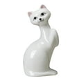 thumbnail image 1 of Ceramic Vase Planter Pot with Drainage Tray, White Flower Container Cute Bonsai Holder, 1 of 7