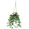 TUIBELYN Outdoor Artificial Hanging Plants with Baskets Fake Leaves