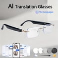 thumbnail image 2 of AI Smart Translation Glasses: 164 Languages, Polarized Blue Light Filter, Low-Latency Audio, Voice Assistant, iOS/Android, USB-C, 2 of 11