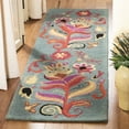 thumbnail image 3 of SAFAVIEH Blossom Mary Floral Flames Wool Area Rug, Blue/Multi, 5' x 8', 3 of 10
